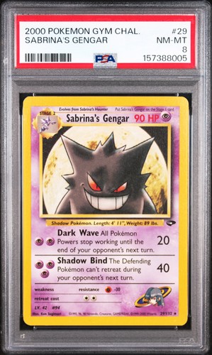 Sabrina's Gengar (Unlimited) graded PSA 8 for sale on eBay