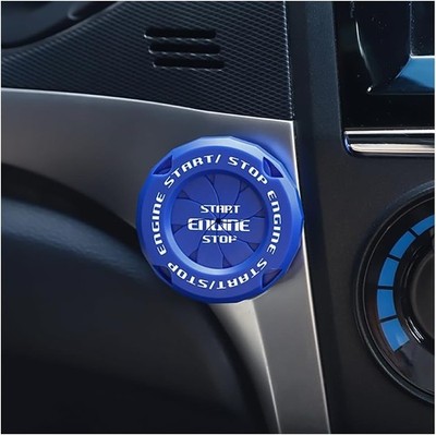 Push Start Button Cover, Fashionable Push to Start Button Cover for Car -Blue