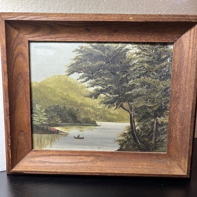 19th-early 20 Century Landscape Oil Painting. Artist Unknown. Says F.F. Adams