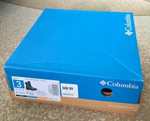 Columbia Youth Bugaboot Celsius Winter Boots Grey/Black/Blue, Display Size 3 NEW - Picture 15 of 15