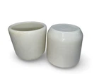 Corning Milk Glass Watch Mug Cups Little Joe Mark Heavy Vintage Set 2