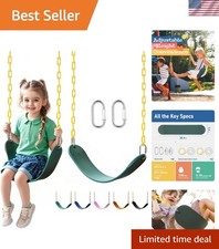 Heavy Duty Swing Seat, Kids Swing with 66" Rust-Resistant Chains, Swing Set A...