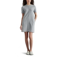 Steve Madden Womens Short Sleeve Pullover Sweater Dress Heather Grey Size M