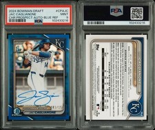 2024 1st Bowman Jac Caglianone True Blue Auto /150 PSA 9