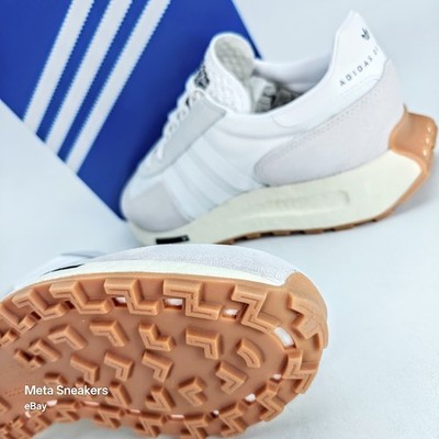 Adidas  US 10 Men's White Silver Gum Boost Retro Runner Retropy E5   H03075 New