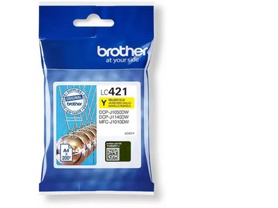 LC421Y  Brother DCPJ / MFCJ Tinte yellow für cirka 200 Seiten