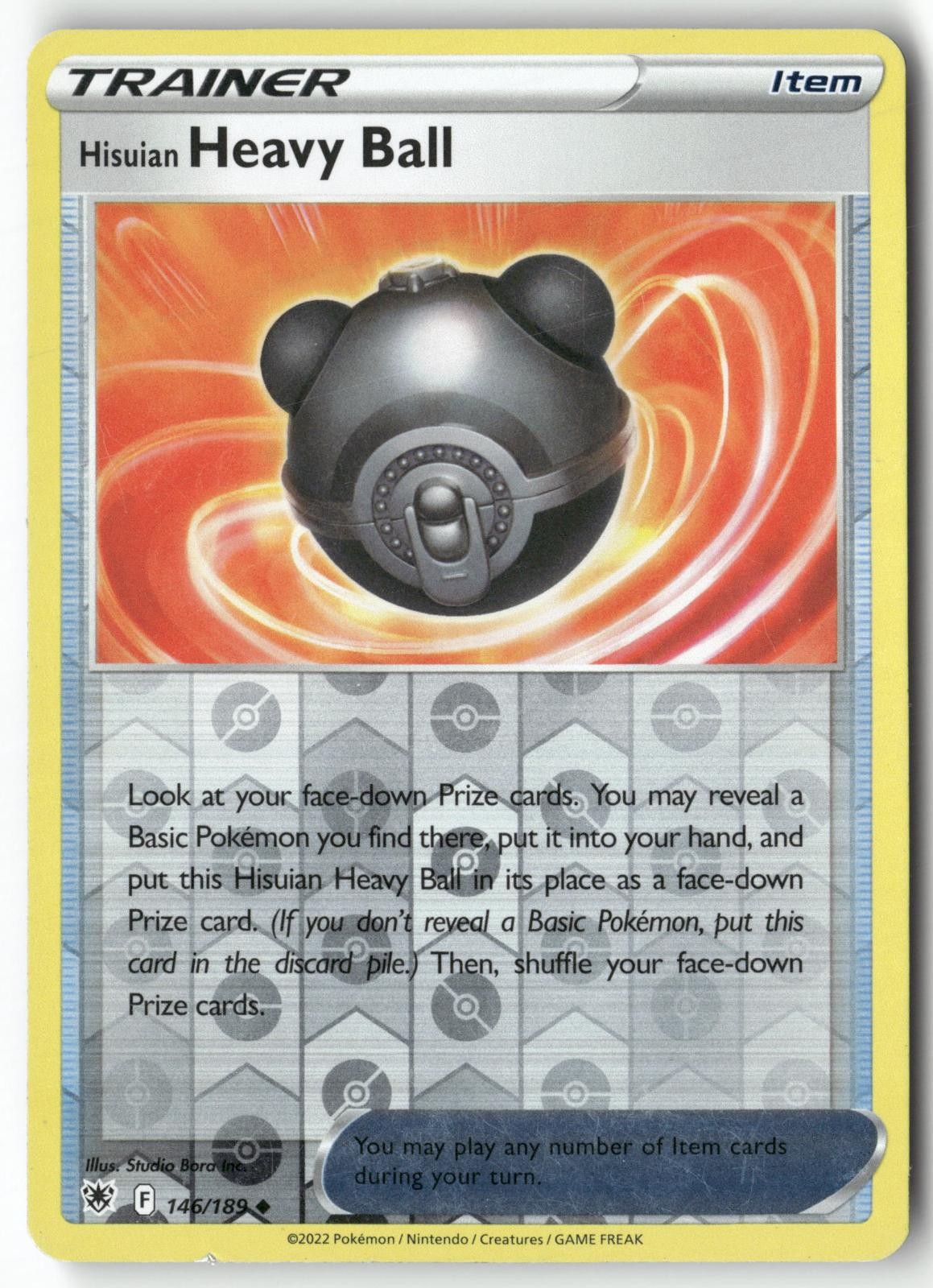 Hisuian Heavy Ball 146/189 Uncommon Astral Radiance Pokemon Reverse Holo NM