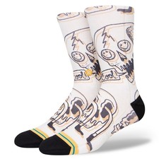 Stance Adult Vintage White Crew Polyester Cushion Talkin Heads Socks Sz L 9-13