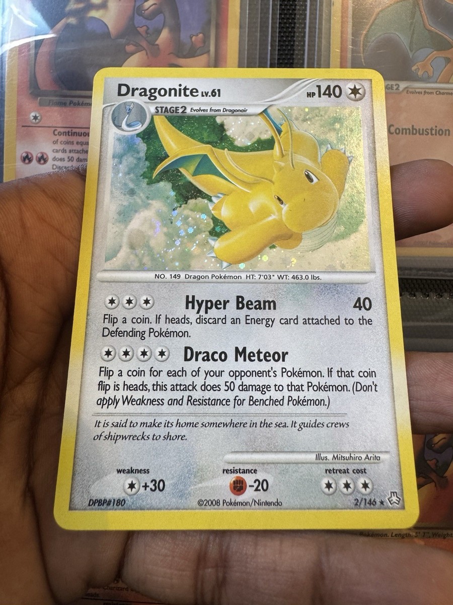 Dragonite - 2/146 - Holo Rare, Legends Awakened - LP HOLO BLEED ERROR