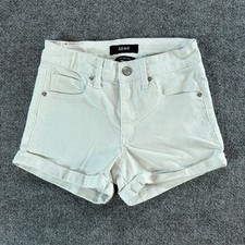 Aeropostale Aero Womens White High Rise Midi Denim Shorts Size 2 Cuffed Hem