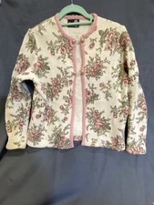 Strickjacke Sieger Gr. 40 Trachten-Strickjacke charmanter Rosendruck rosé 