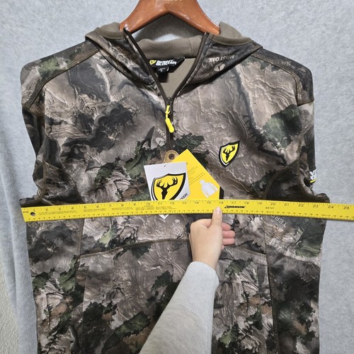 SCENT BLOCKER Vantage Mens L 1/2 Zip Hooded Pullover Jacket Camo Hunting - Picture 14 of 15