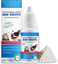 Ear Drops for Cats Dogs-Dog Infection Medication-Ear Mites bule