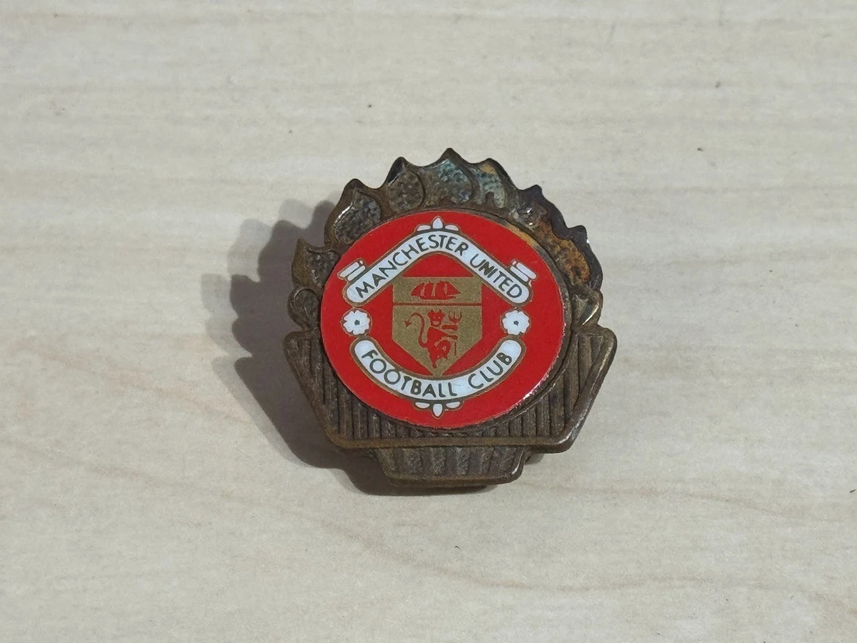 Manchester United Pin's en métal FC avec blason du club (taille unique) (rouge/doré