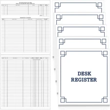 Kosiz 5 Pcs Large Check Registers for Desk Transaction Registers for Business...