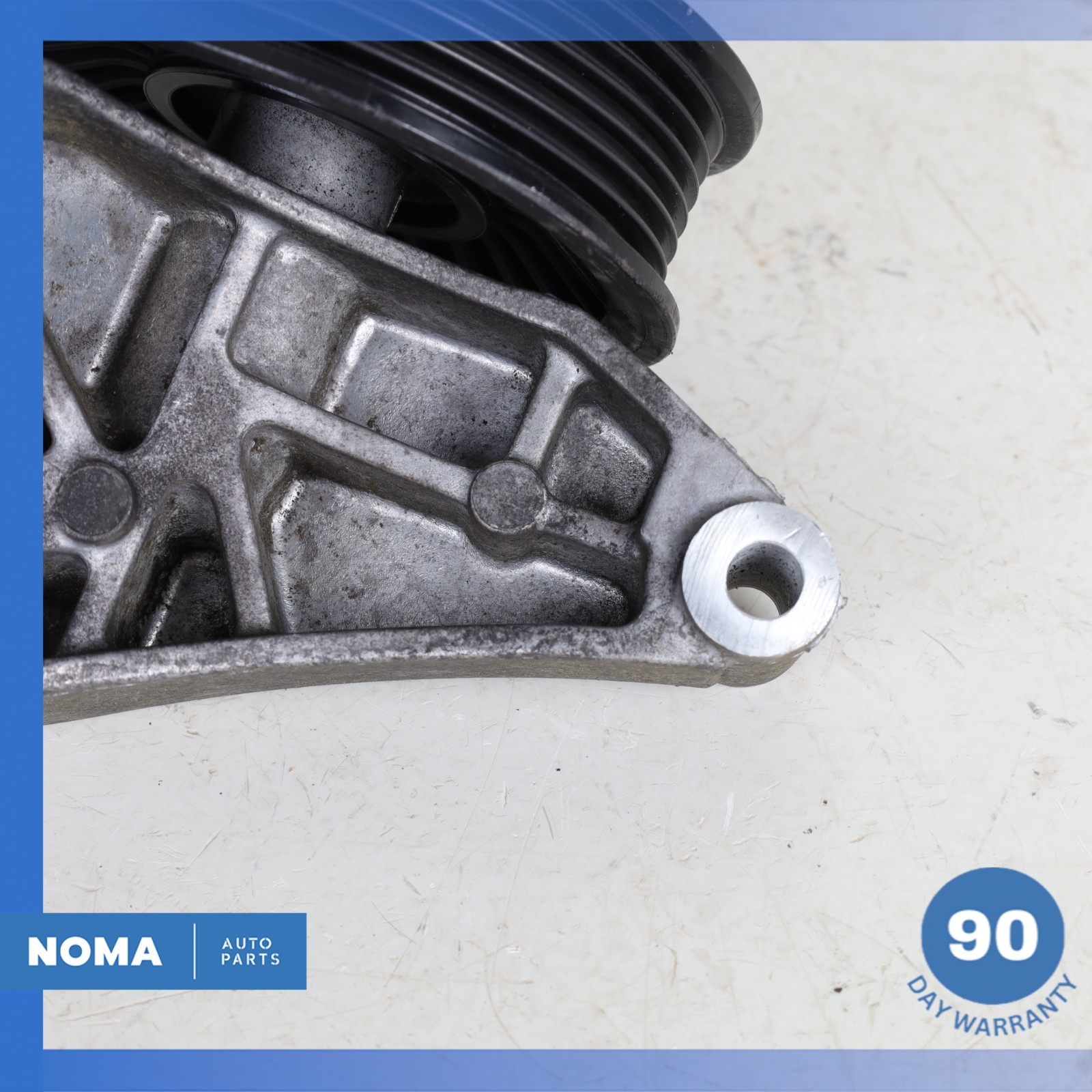 2016 Jaguar X351 XJL Engine Lower Belt Idler Pulley Bracket w/ Pulley OEM