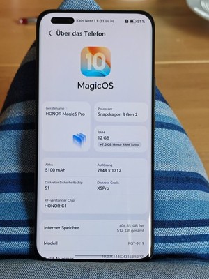 Honor Magic5 Pro 5G Dual-SIM 512 GB Schwarz/Klavierlack