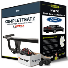 Für FORD Mondeo Stufenheck III B4Y Anhängerkupplung starr +eSatz 13pol uni. 00-