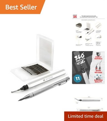 Deburring Tool with 11 High Speed Steel Swivel Blades and Tungsten Carbide Sc...