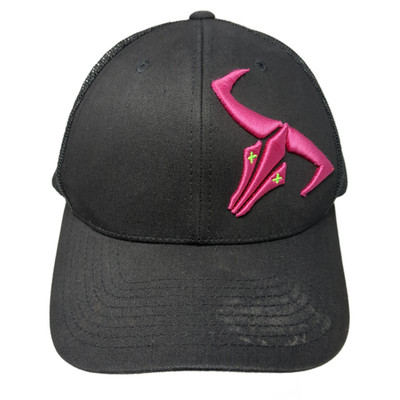 The Classics Yupoong Snapback Trucker Hat Black One Size Adjustable Mesh Back