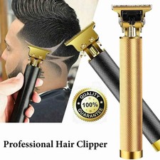 Gold Professional Hair Clippers Trimmer cutting Barber Shaving Machine USB