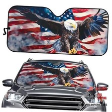 Cool American Flag Eagle Car Windshield Sun Shades America Flag Eagle