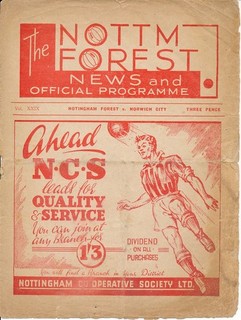 Nottingham Forest v Norwich City 1949/1950 Football Programme