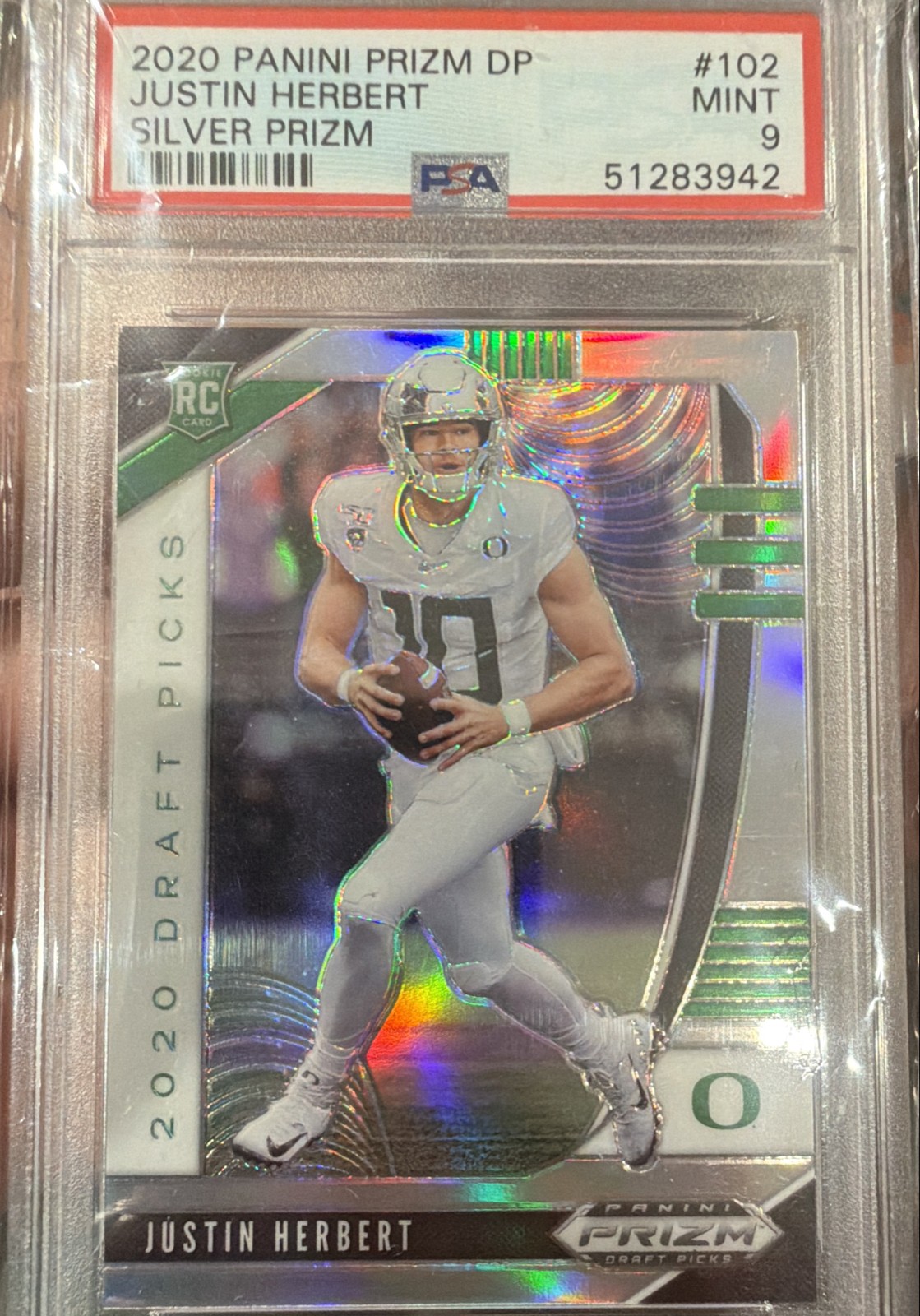 2020 Panini Prizm Draft Picks-Draft Picks Rookies Justin Herbert Silver Prizm