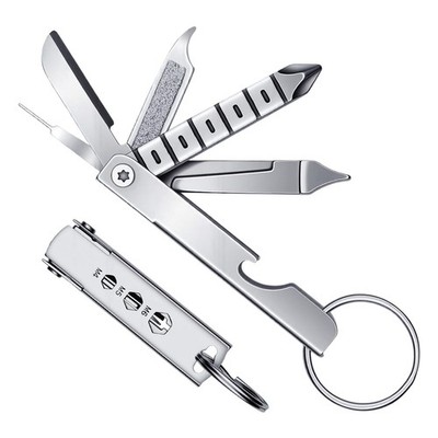 TENOC 7-in-1 Multi-Tool Keychain, Portable Stainless Steel Pocket Gadget with...