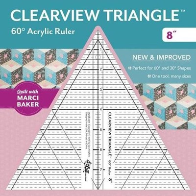 Clearview Triangle 60 Acrylic Ruler 8'' by Marci Baker Book & Merchandise Book