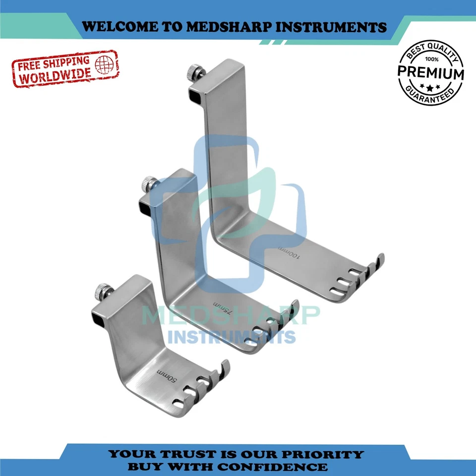 Retractor de incisión inicial Charnley con cuchillas instrumentos quirúrgicos Foto 3 de 4