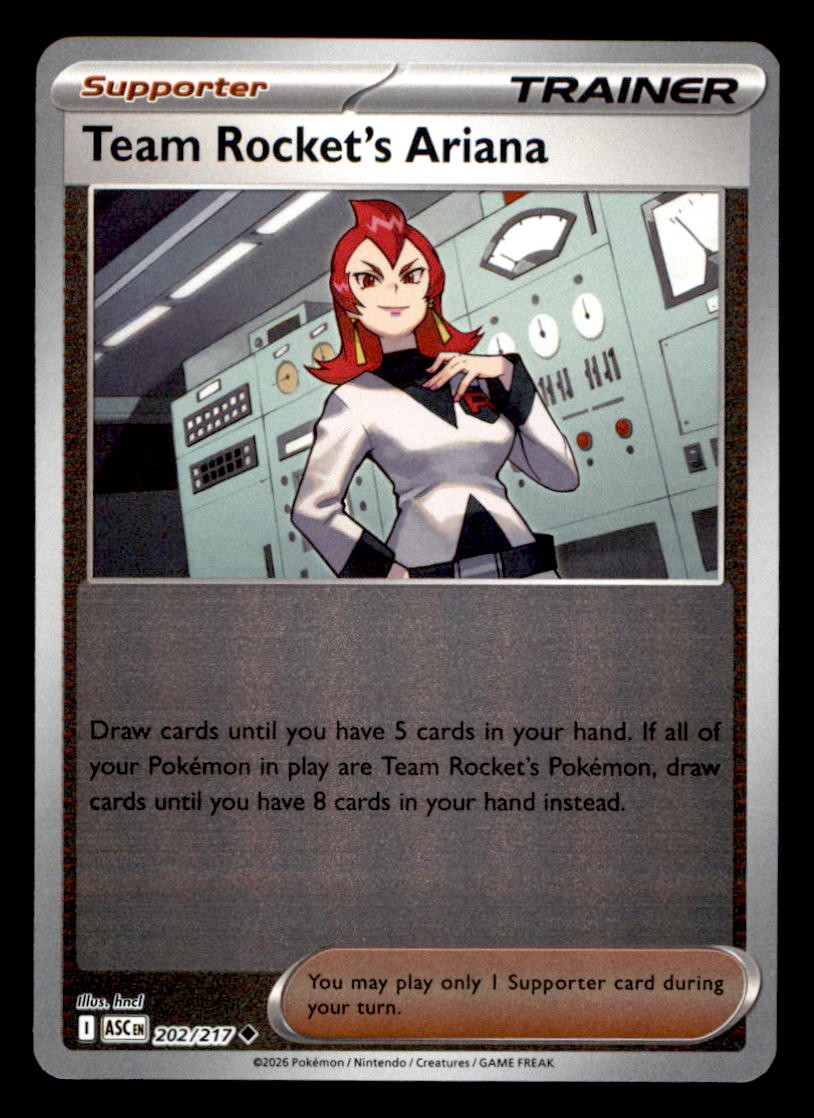 Team Rocket's Ariana 202/217 Uncommon Ascended Heroes Pokemon Reverse Holo NM