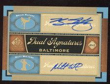 Brian Matusz Matt Wieters 2012 SP Dual Signatures Auto #BAL 13 Baltimore Orioles