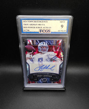 Troy Aikman #RS-TA (2024) Topps Resurgence Red Power Surge Auto /5 - Graded 9