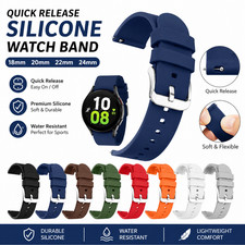 Quick Release Silicone Watch Band Strap 18mm 20mm 22mm 24mm Sport Watch