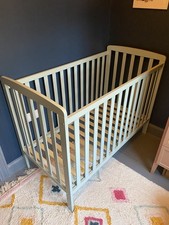 John Lewis Elementary Cot In Green (with Mattress, Mattress Protector & Sheets)