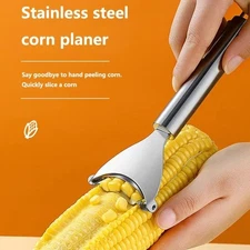 Stainless Steel Corn Cob Peeler Stripper Remover Kitchen Cutter Thresher Tool US
