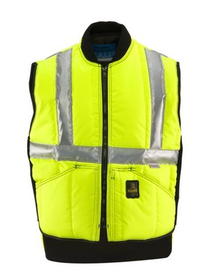 RefrigiWear HiVis Iron-Tuff Vest - Extreme Cold Protection, High-Visibility,
