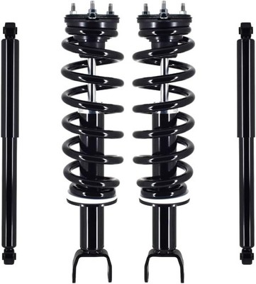 PM Auto Set of 4 Front Quick Complete Strut-Coil Spring Assembly-Rear Shock Abso