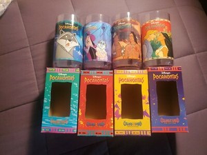 SET OF (4) DISNEY'S POCOHONTAS COLORS OF THE WIND COLLECTIONS CUPS BURGER KING