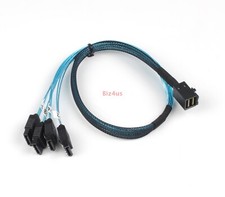 Mini SAS SFF-8643 To 4 SATA 7pin Hard Disk 6Gbps Data Server Raid Cable 50cm