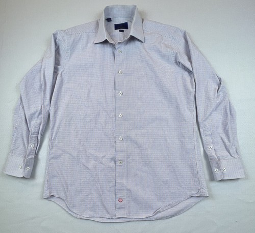 David Donahue Trim Herren Langarmhemd mit Knopfleiste Größe 17 34/35 kariert - Bild 1 von 8