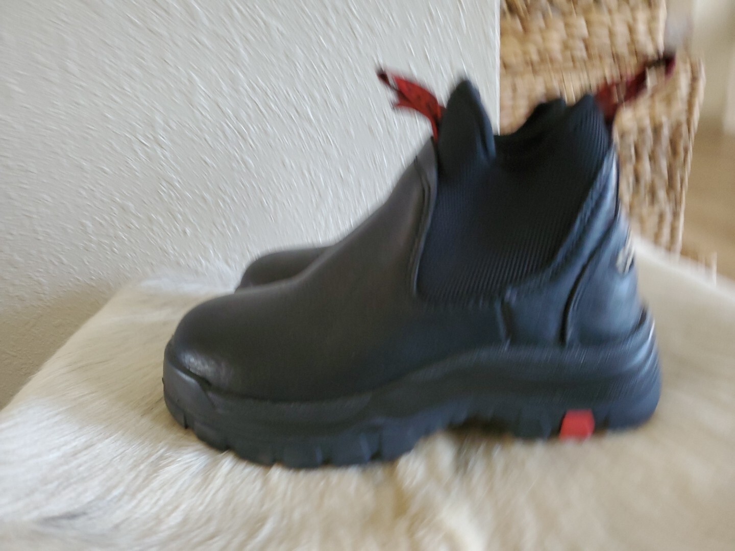 ROCKROOSTER Black Simple Work Boots Waterproof Soft Toe & Steel Toe 6'' Eu36