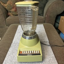 vintage osterizer blender 9 speed green model #428 USA Made Tested
