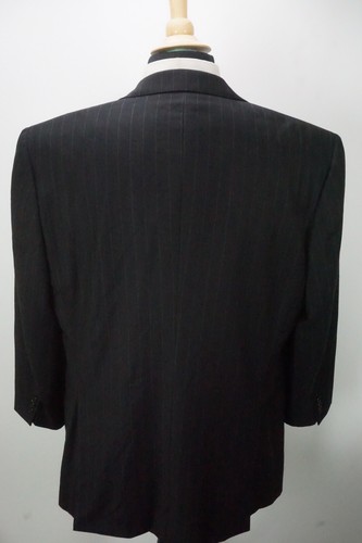 Brioni Traiano CURRENT Dark Blue Striped 100% Wool Sport Coat Jacket Sz 44R - Picture 5 of 9
