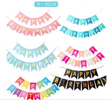 Happy Birthday Banner Foil Balloons/Paper Inflatable Reusable Party Decorations