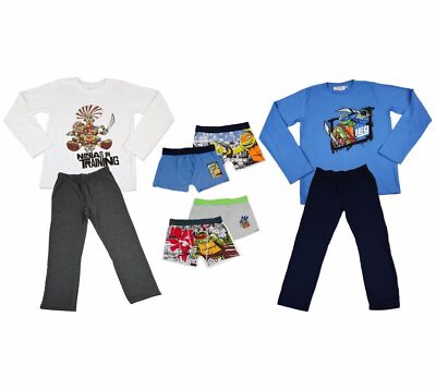 TURTLES Schlafanzug Pyjama Boxer Unterhose Nachtwäsche 100% Baumwolle Öko-Tex