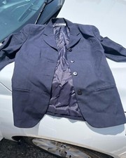 100 Linen Black Blazer emblem pocket Vintage Liz Claiborne Size Medium