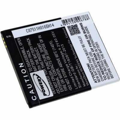 Akku für Wiko Bloom 3,7V 2000mAh/7,4Wh Li-Ion Schwarz