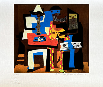 Pablo Picasso THREE MUSICIANS Estate Signed & Numbered Giclee Art